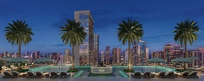 Architectural rendering of Palm Tree Residences Miami, a luxury condominium development announced by EDEN Residential.
